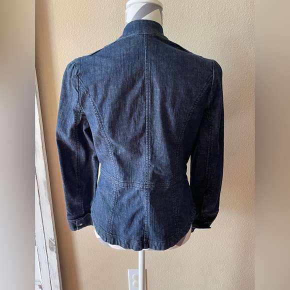 Guess Dark Blue Jean Jacket - Size: XL - Picture 2 of 10